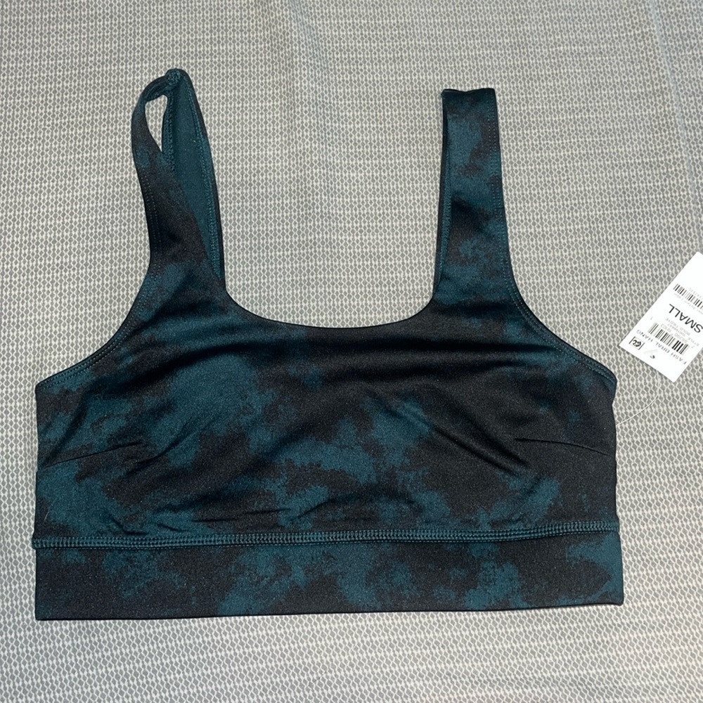 Dark Teal & Black Sports Bra